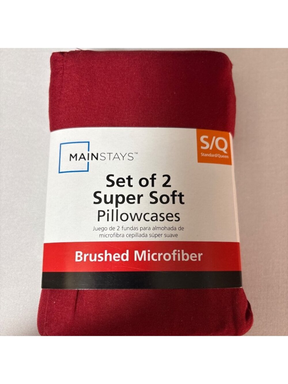 Mainstays Set Of 2 Super Soft Brushed Microfiber Pillowcases Standard/Queen
